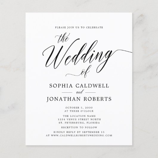 Website zur UAWG Wedding Calligraphy (Vorderseite)