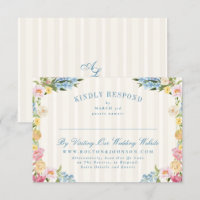 Website zur Vintagen Hochzeit von Französisch-Blau
