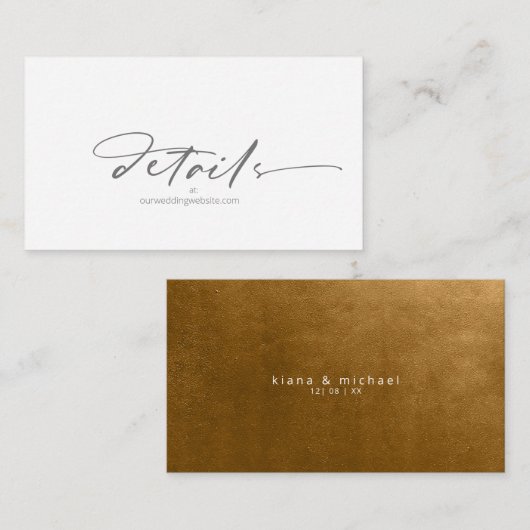 Website zur Wasserfarbenwelt Herbst Gold-ID786 Begleitkarte (Vorne/Hinten)