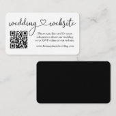 Website zur zeitgemäßen Kalligrafie - Herz-QR-Hoch Begleitkarte (Vorne/Hinten)