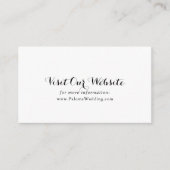 Website zur zeitgemäßen kalligraphischen Hochzeit Begleitkarte (Vorderseite)