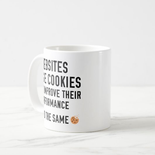 Websites verwenden Cookies Kaffeetasse (Vorderseite Links)