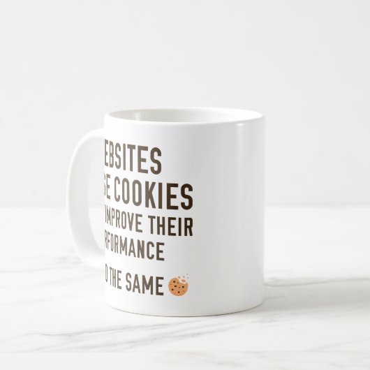 Websites verwenden Cookies Kaffeetasse (Vorderseite Links)