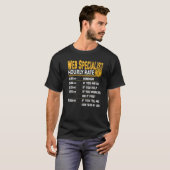 Webspezialist Stundenprogramm für Webentwickler T-Shirt (Vorne ganz)