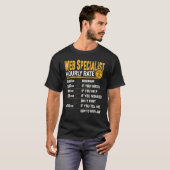 Webspezialist stündliches Webentwicklungsprogramm T-Shirt (Vorne ganz)