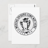 Webspinnen kommen nicht hierher postkarte (Vorne/Hinten)