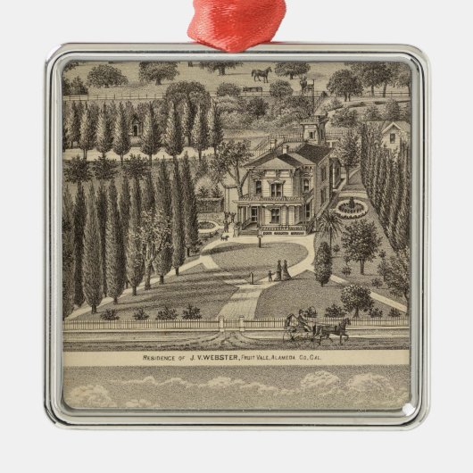 Webster, Dachswohnsitze Silbernes Ornament (Vorne)