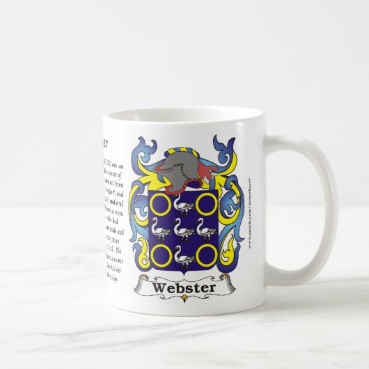 Webster-Familien-Wappen Tasse (Rechts)