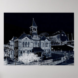 Webster House und Kauffman Center Poster