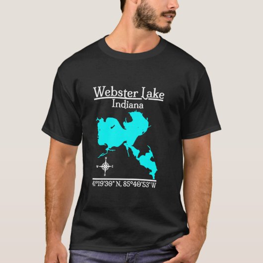 Webster Lake Indiana Long Sleeve T Shirt (Vorderseite)