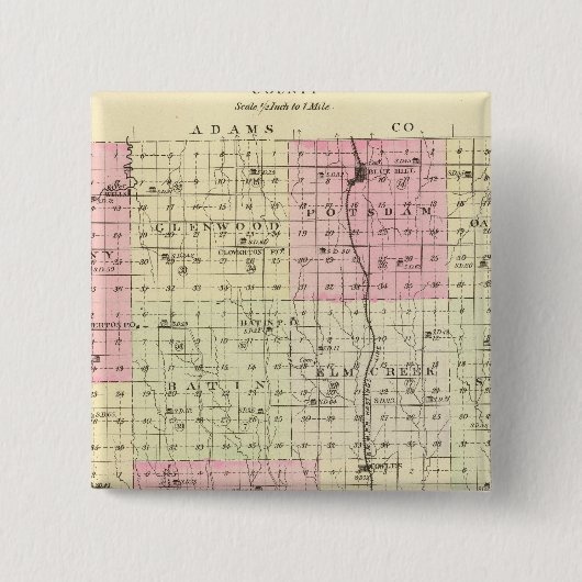 Webster-Landkreis, Nebraska Button (Vorderseite)