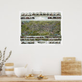 Webster, MA Panoramic Map - 1892 Poster (Küche)