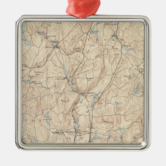 Webster, Massachusetts Ornament Aus Metall (Vorne)