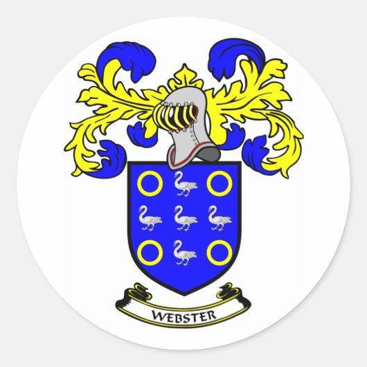 WEBSTER-Wappen Runder Aufkleber (Vorderseite)