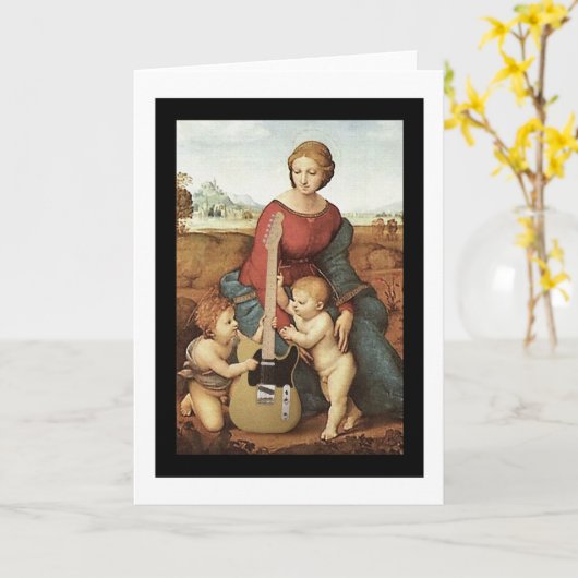 Webstrings Tele und Engel Karte (Gelbe Blume)