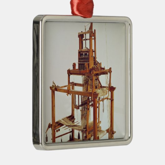 Webstuhl entworfen durch Jacquardwebstuhl Josephs Silbernes Ornament (Rechts)