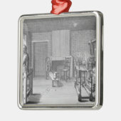 Webstuhl für spinnende Strümpfe Silbernes Ornament (Links)