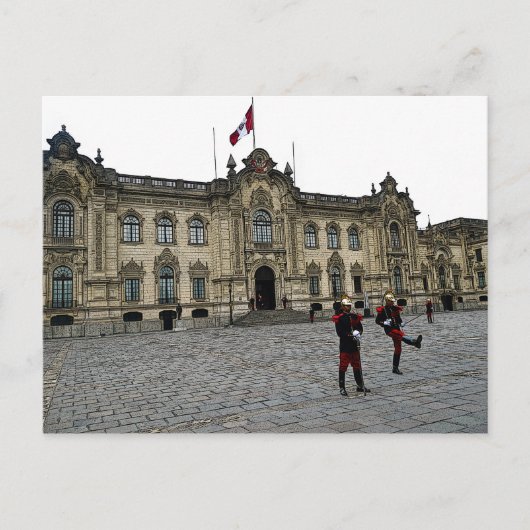 Wechsel der Garde in Lima, Peru Postkarte (Vorderseite)