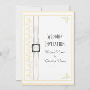 Wechsel zu jeder Farbe weiß traditionelle Hochzeit Einladung