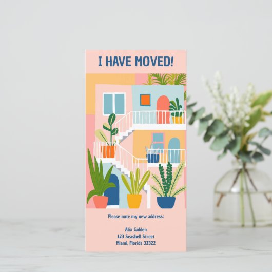 Wechselankündigung Neue Wohnung Tree-Free Card Save The Date (Stehend Vorderseite)