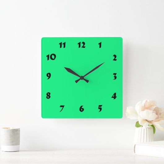 Wechselbare nummerierte, helle Neon grüne Uhr (Zuhause)