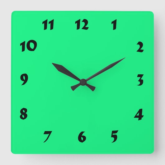 Wechselbare nummerierte, helle Neon grüne Uhr (Vorderseite)