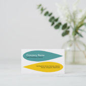 Wechselblätter - Ozeangrün und orange Visitenkarte (Stehend Vorderseite)