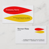 Wechselblätter - rot und orange (Gold) Visitenkarte (Vorne/Hinten)