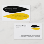 Wechselblätter - Schwarz und Gelb Visitenkarte (Vorne/Hinten)