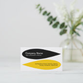 Wechselblätter - Schwarz und Gelb Visitenkarte (Stehend Vorderseite)