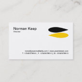 Wechselblätter - Schwarz und Gelb Visitenkarte (Rückseite)