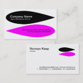 Wechselblätter - Schwarz und Magenta Visitenkarte (Vorne/Hinten)