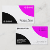 Wechselkurven II - Schwarz und Magenta Visitenkarte (Vorne/Hinten)