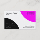 Wechselkurven II - Schwarz und Magenta Visitenkarte (Rückseite)