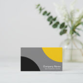 Wechselkurven - Schwarz, Grau und Gelb Visitenkarte (Stehend Vorderseite)