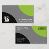 Wechselkurven - Schwarz-Grau und Mars-Grün Visitenkarte (Vorne/Hinten)