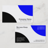 Wechselkurven - Schwarz und Blau Visitenkarte (Vorne/Hinten)