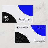 Wechselkurven - Schwarz und Blau Visitenkarte (Vorne/Hinten)