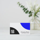 Wechselkurven - Schwarz und Blau Visitenkarte (Stehend Vorderseite)