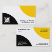 Wechselkurven - Schwarz und Gelb Visitenkarte (Vorne/Hinten)