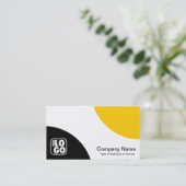 Wechselkurven - Schwarz und Gelb Visitenkarte (Stehend Vorderseite)