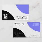 Wechselkurven - Schwarz und Mittelblau Visitenkarte (Vorne/Hinten)