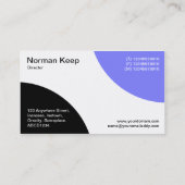 Wechselkurven - Schwarz und Mittelblau Visitenkarte (Rückseite)