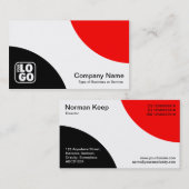 Wechselkurven - Schwarz und Rot Visitenkarte (Vorne/Hinten)