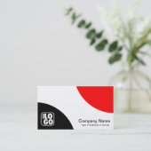 Wechselkurven - Schwarz und Rot Visitenkarte (Stehend Vorderseite)