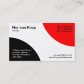 Wechselkurven - Schwarz und Rot Visitenkarte (Rückseite)