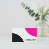 Wechselkurven - Schwarz und Warm rosa Visitenkarte (Stehend Vorderseite)