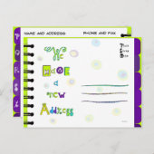 Wechseln der Ankündigungsadresse Buch P-T-Postkart Ankündigungspostkarte (Vorne/Hinten)