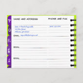 Wechseln der Ankündigungsadresse Buch P-T-Postkart Ankündigungspostkarte (Rückseite)