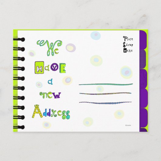 Wechseln der Ankündigungsadresse Buch P-T-Postkart Ankündigungspostkarte (Vorderseite)